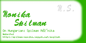 monika spilman business card